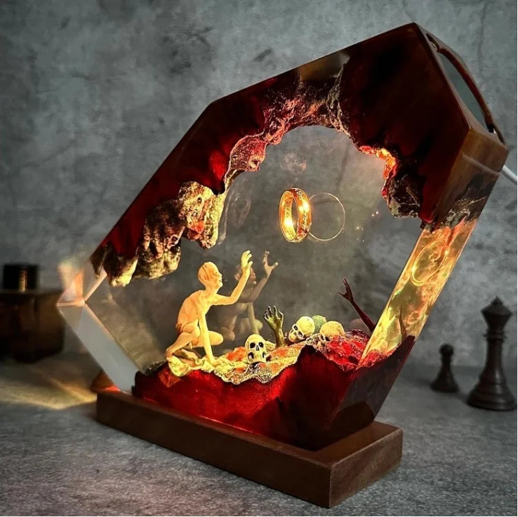 Lord of the Rings Gollum — Ring of Fire 17.5 x 11.5cm (6.9 x 4.5") Resin Night Light
