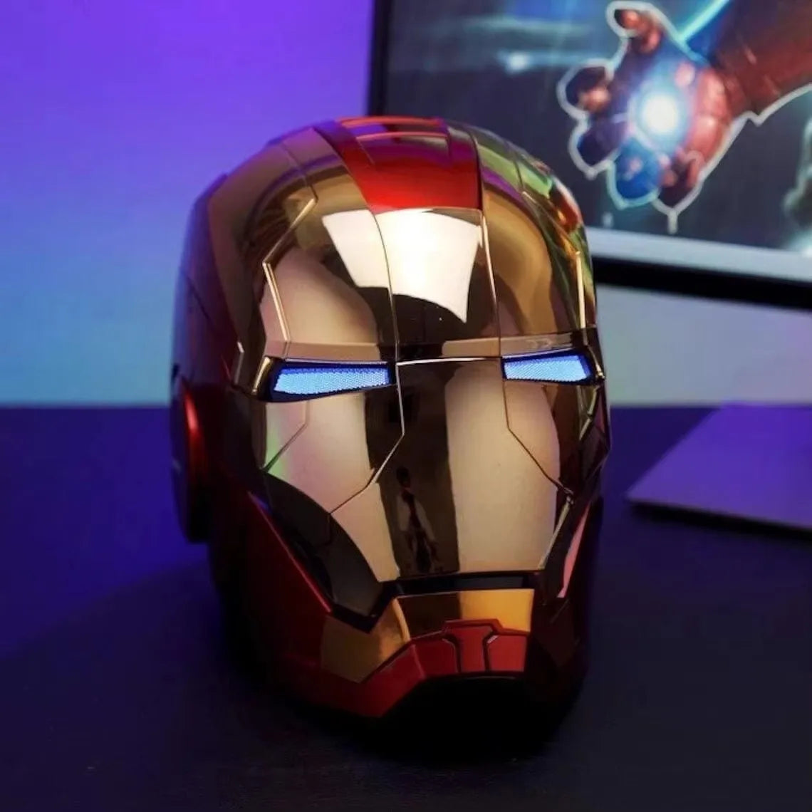 Marvel Iron Man — Mark V Adult Gold 60cm (23.6") Fit Cosplay Helmet